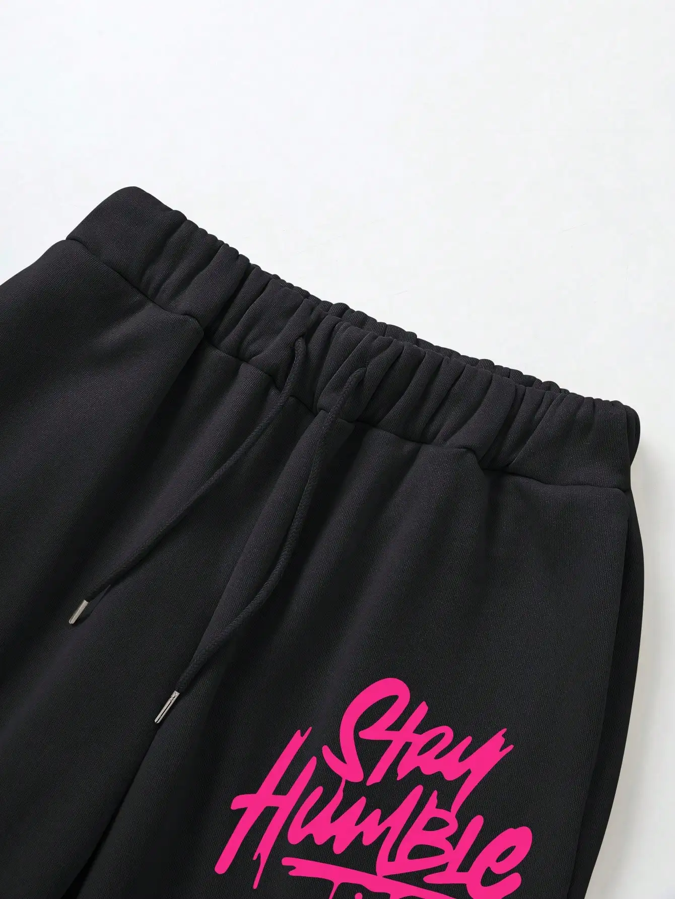 Set coordinato con felpa con cappuccio e pantaloni da jogging con stampa slogan 'Stay Humble' da donna - Abbigliamento casual da strada