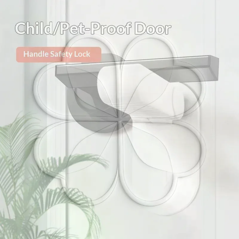 White Child Safety Rotating Fridge Freezer Door Lock Easy Install Latch for Bedroom Kitchen Home Use