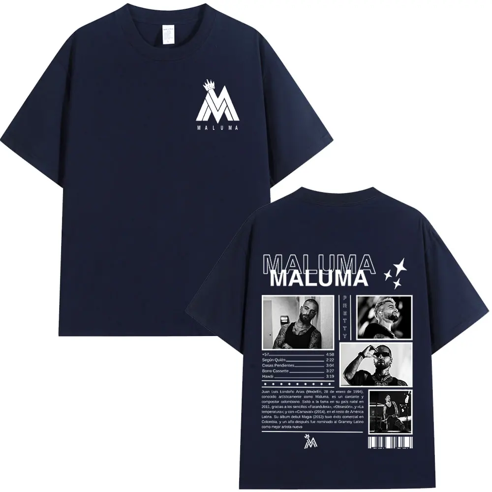 Rapper MALUMA Album Graphic T Shirt Men's Hip Hop Fashion Retro Short Sleeve T-shirt 100% Cotton Oversized Tee Shirt Streetwear