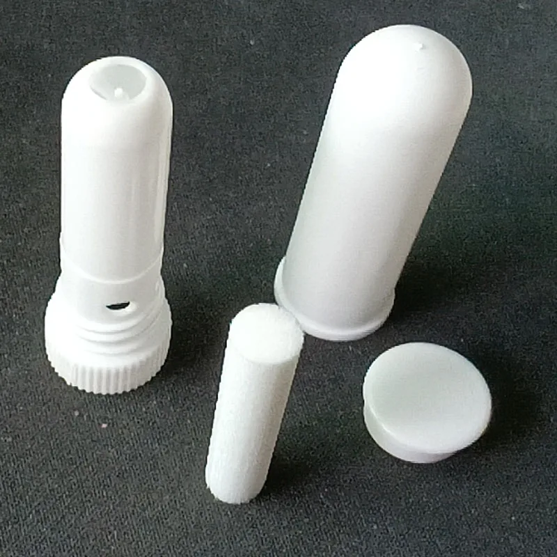 10Pcs/set Empty White Plastic Blank Nasal Aromatherapy Inhalers Tubes Sticks With Wicks For Essential Oil Nose Nasal Container