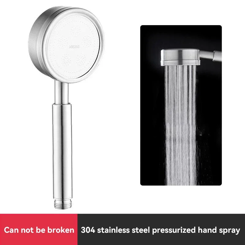 Stainless Steel Bathroom Handheld Shower Head High Pressure Water Saving Sprayer Nozzle Supercharged Rainfall Modes Hot Selling