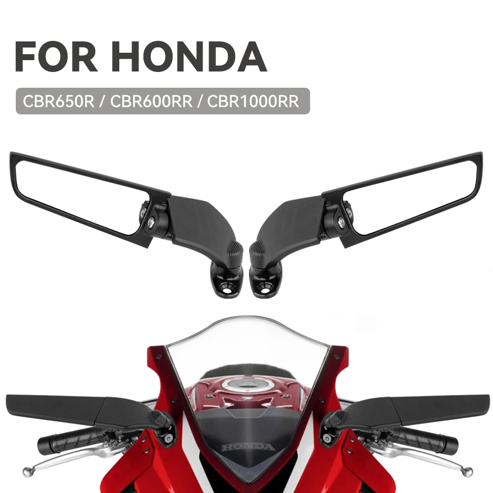 For Honda CBR 650 R F 650R 650F VFR 500 1000 954 VTR1000F Accessories Mirrors Wind Wing Adjustable Rotating Side Rearview Mirror