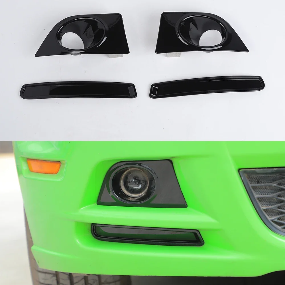 

4Pcs/set Car Front Fog Light Lamp Cover ABS Trim For Ford Mustang 2010-2014 Exterior Auto Styling Molding Accessories
