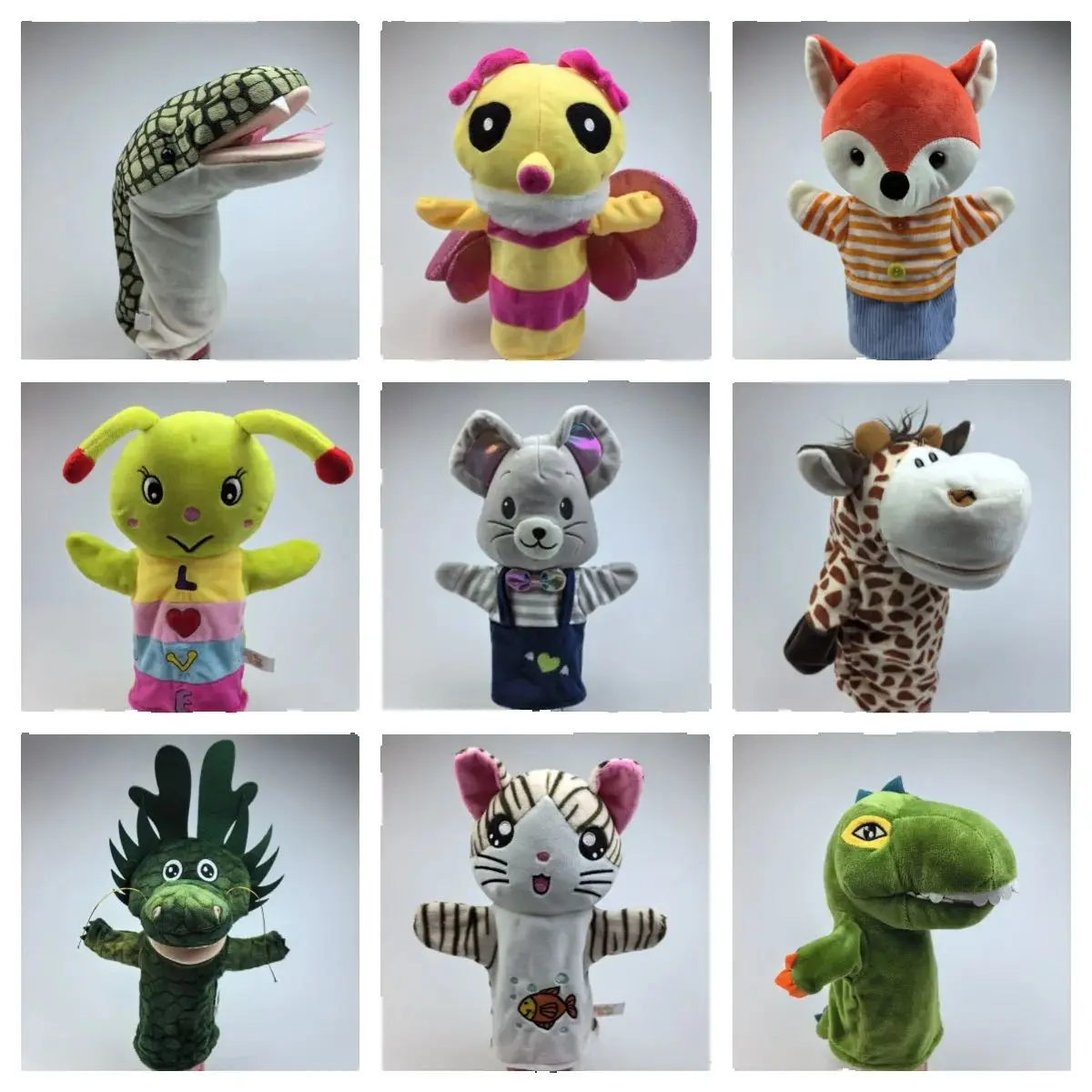 23 Styles Stuffed Plush Animals Toys Hand Finger Story Puppet Cute Dolls Educational Babys Duck Lamb Cow Dog Horse Children Gift