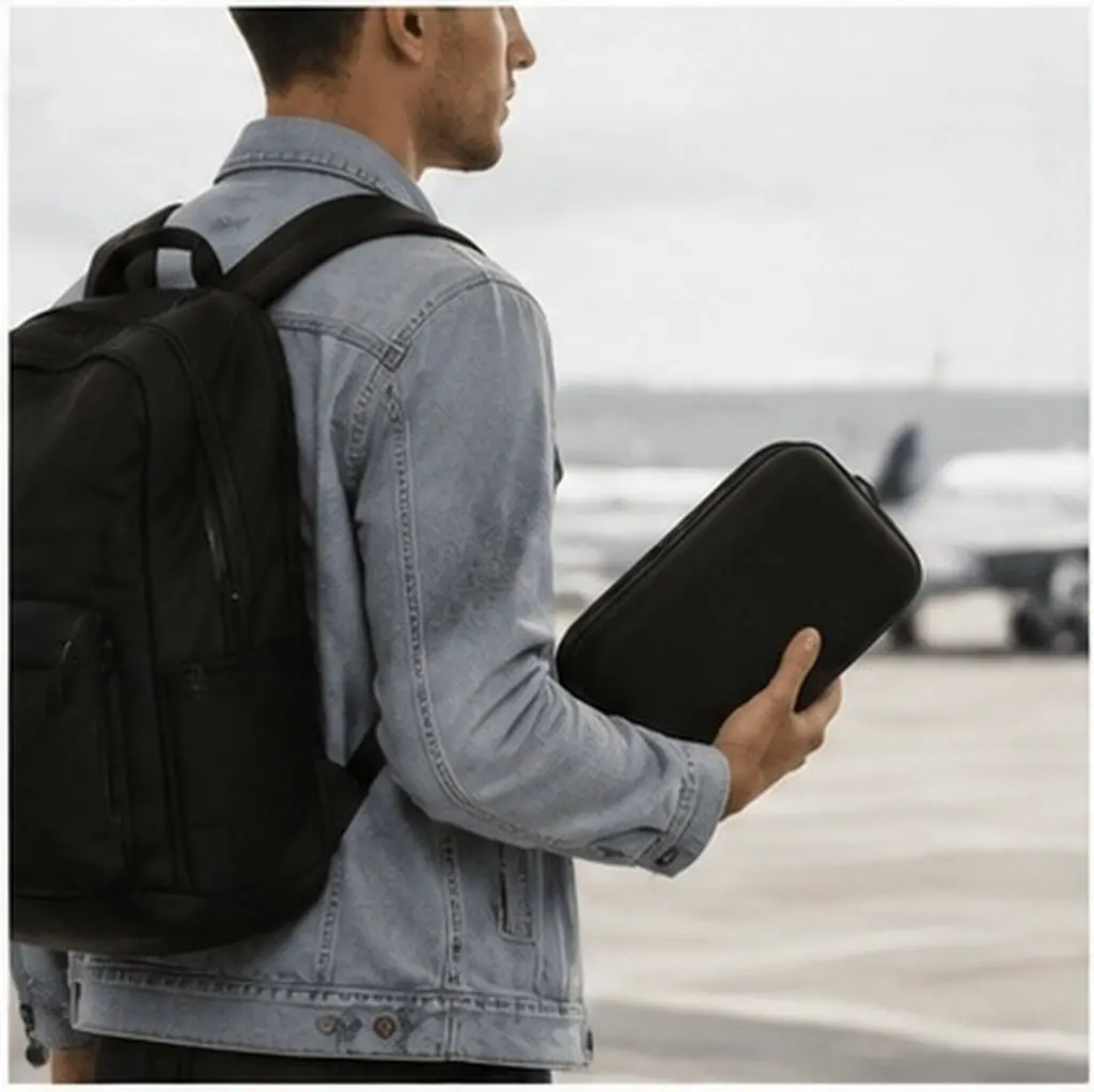 Portable Electronics Storage Case Eva Material Dustproof Scratch Resistant for Power Adapters Memory Cards Batteries Car