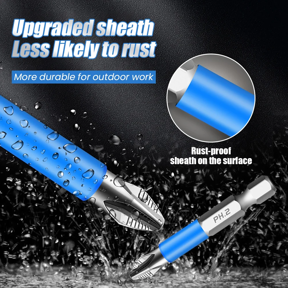 ชุดหัวไขควงแม่เหล็กสำหรับ PH2กันลื่นไขควงไฟฟ้ามีความแข็งสูงชุดหัวสกรูบิตสกรูสว่านไฟฟ้า