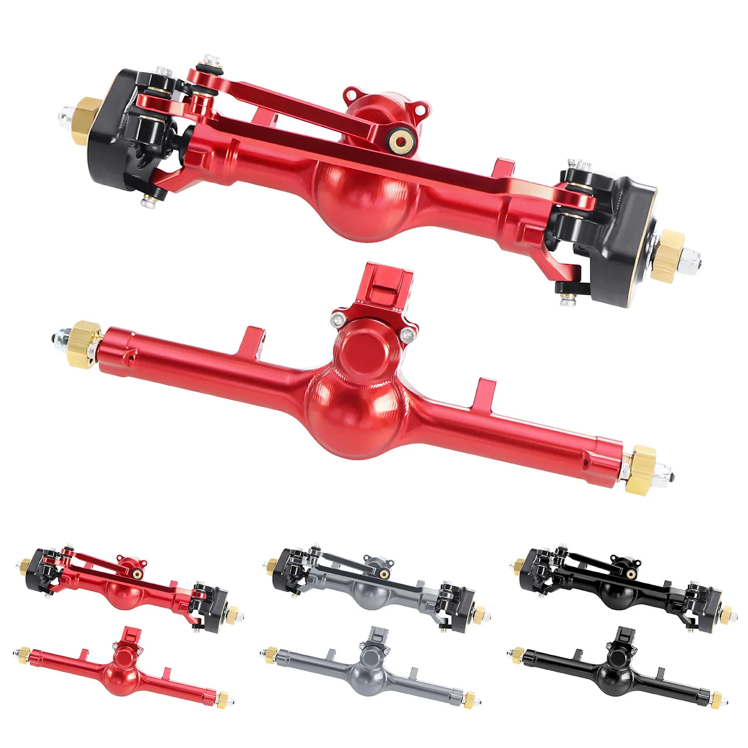 Metal Front and Rear Axle Assembly Chassis Upgrade and Reinforcement Increased Weight for 1/24 Axial SCX24 RC Car Toy Parts