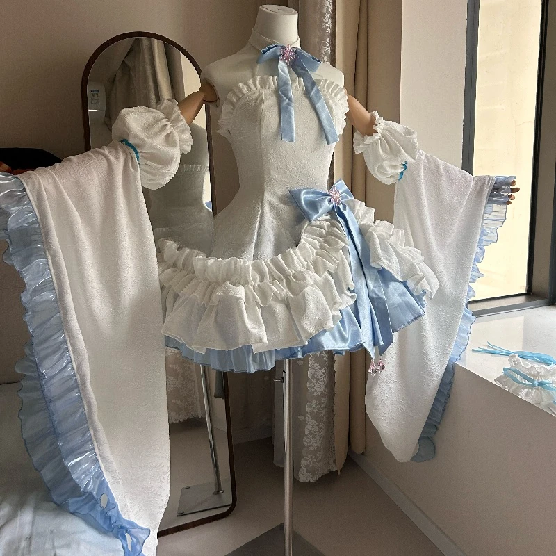 

Ramrem glass cosplay Handmade Young Girls Birthday Lolita Tutu Dress Flower Party Dress Women Wedding High Quality Dress