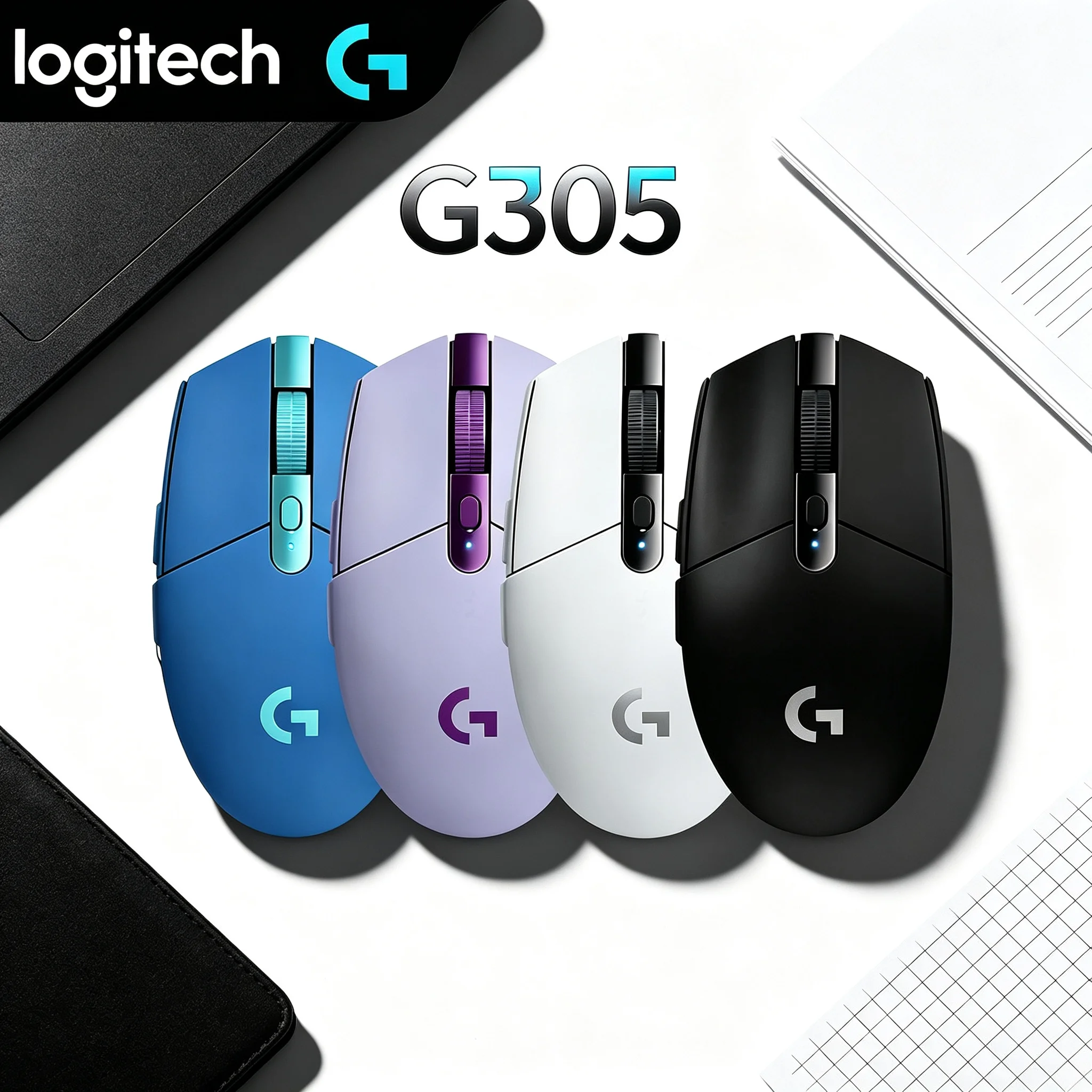 Energy Efficient Logitech G305 2.4G Gaming Mouse Quick Response Operation Wear‑Resistant Buttons Mice For Daily Work And E‑sport