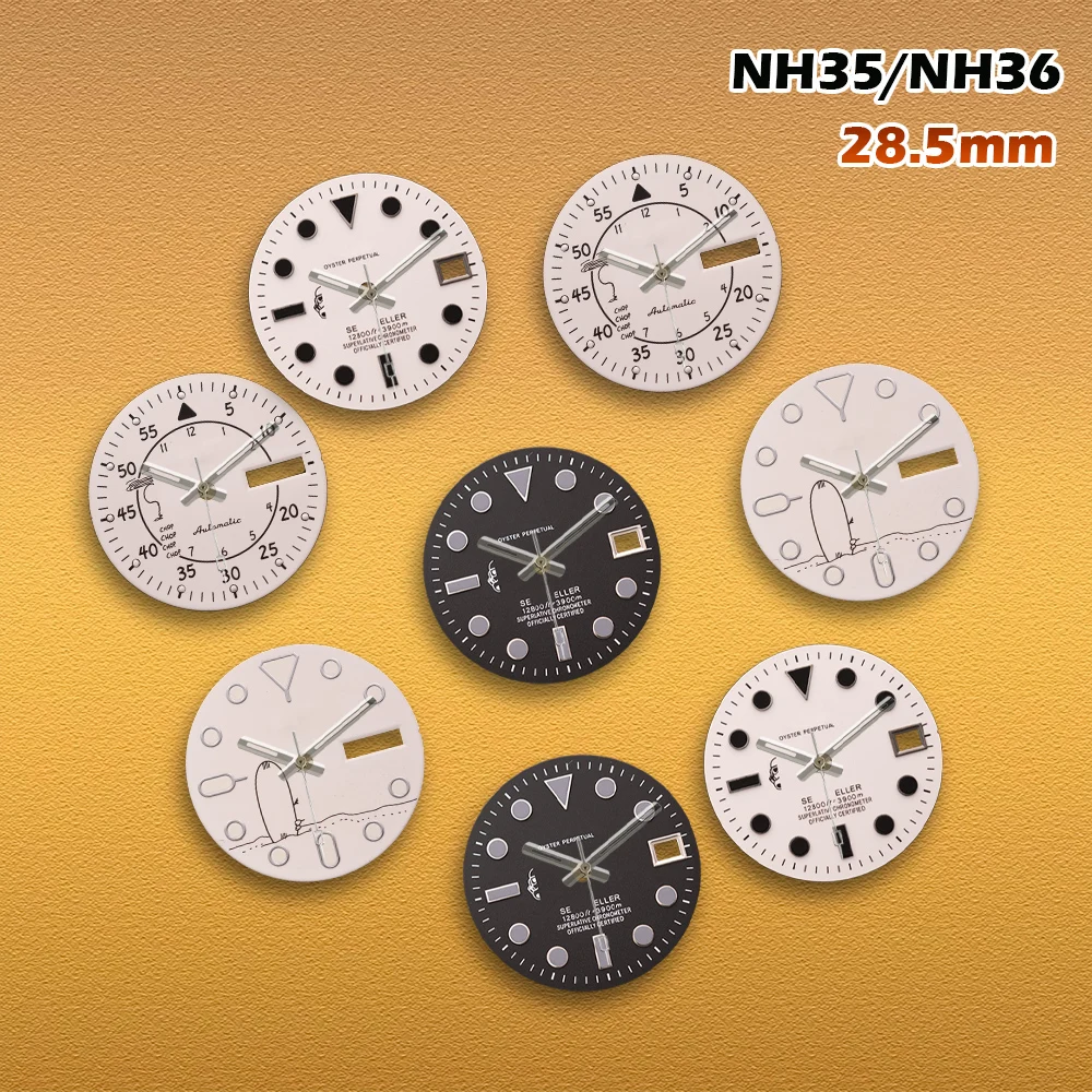 SEIII S Logo 27-30mm metal sticker suitable for size 27-30mm NH36/35 dial Movement Watch Modification Accessories repair tools