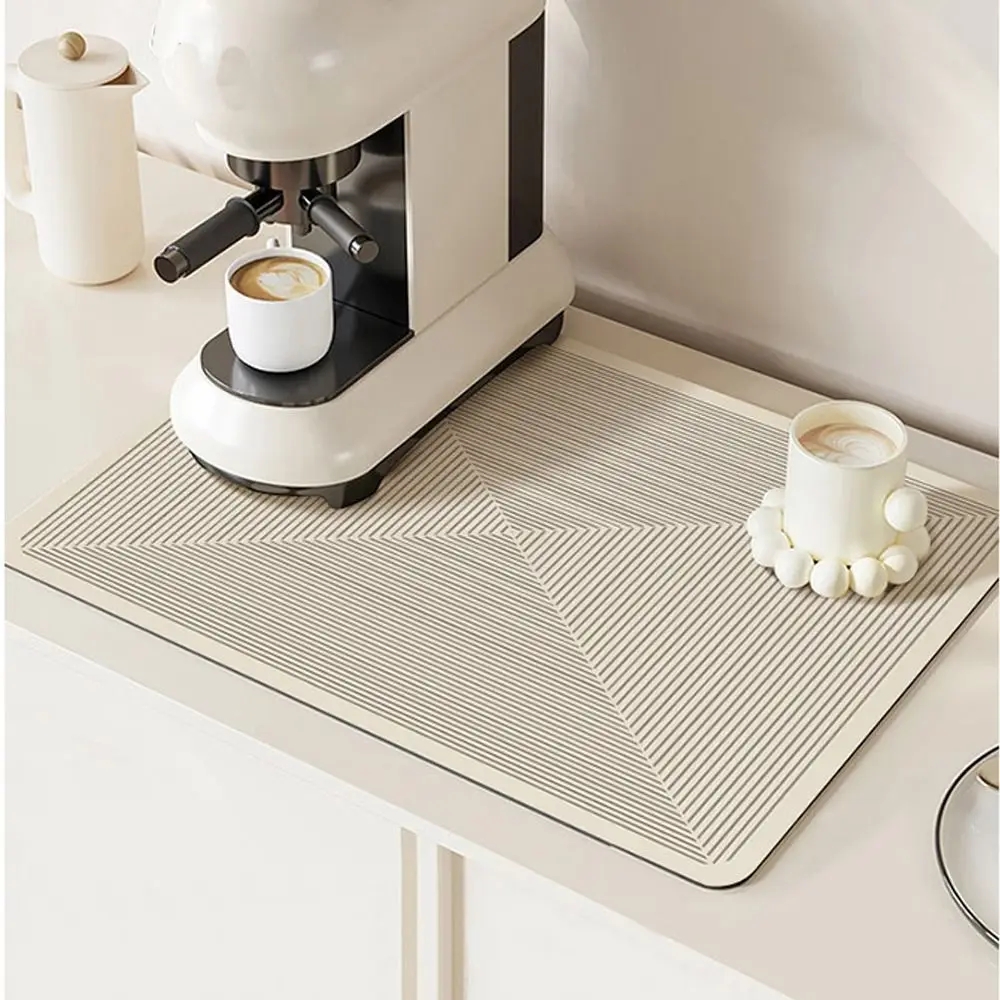Exquisite Kitchen Dish Drying Mat Super Absorbent Dinnerware Placemat Desk Drain Pad Non-slip Heat Resistant Counter Top Mat