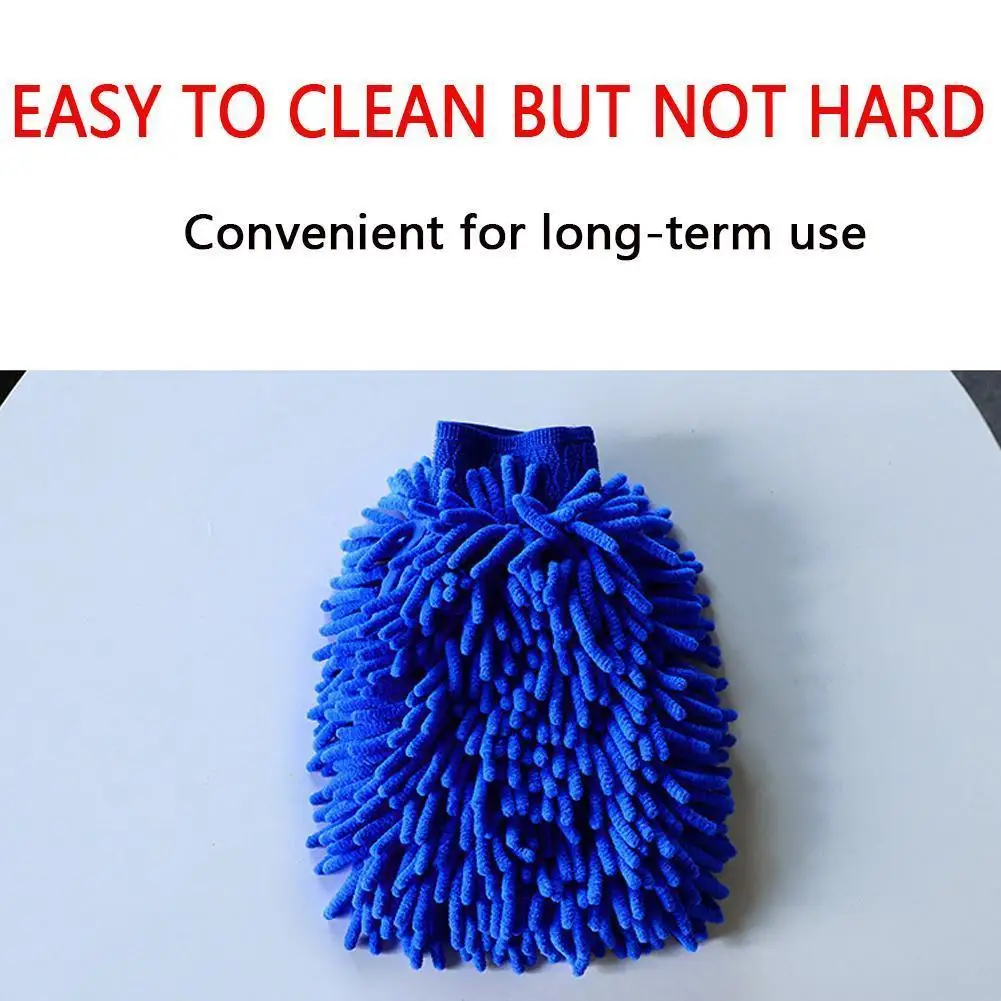 

Ultrafine Fiber Chenille Microfiber Car Wash Glove Mitt Soft Mesh backing no scratch for Car Wash and Cleaning 1pc random c T9M8