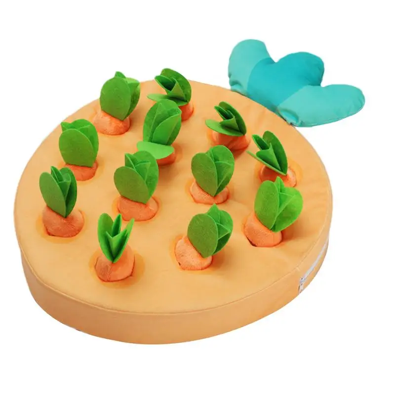 Carrot Snuffle Mat Cats Puzzle Toy With 12 Carrots Interactive Pet Carrot Snuffle Mat Carrot Chew Pad Dog Cat Carrot Snuffle Mat