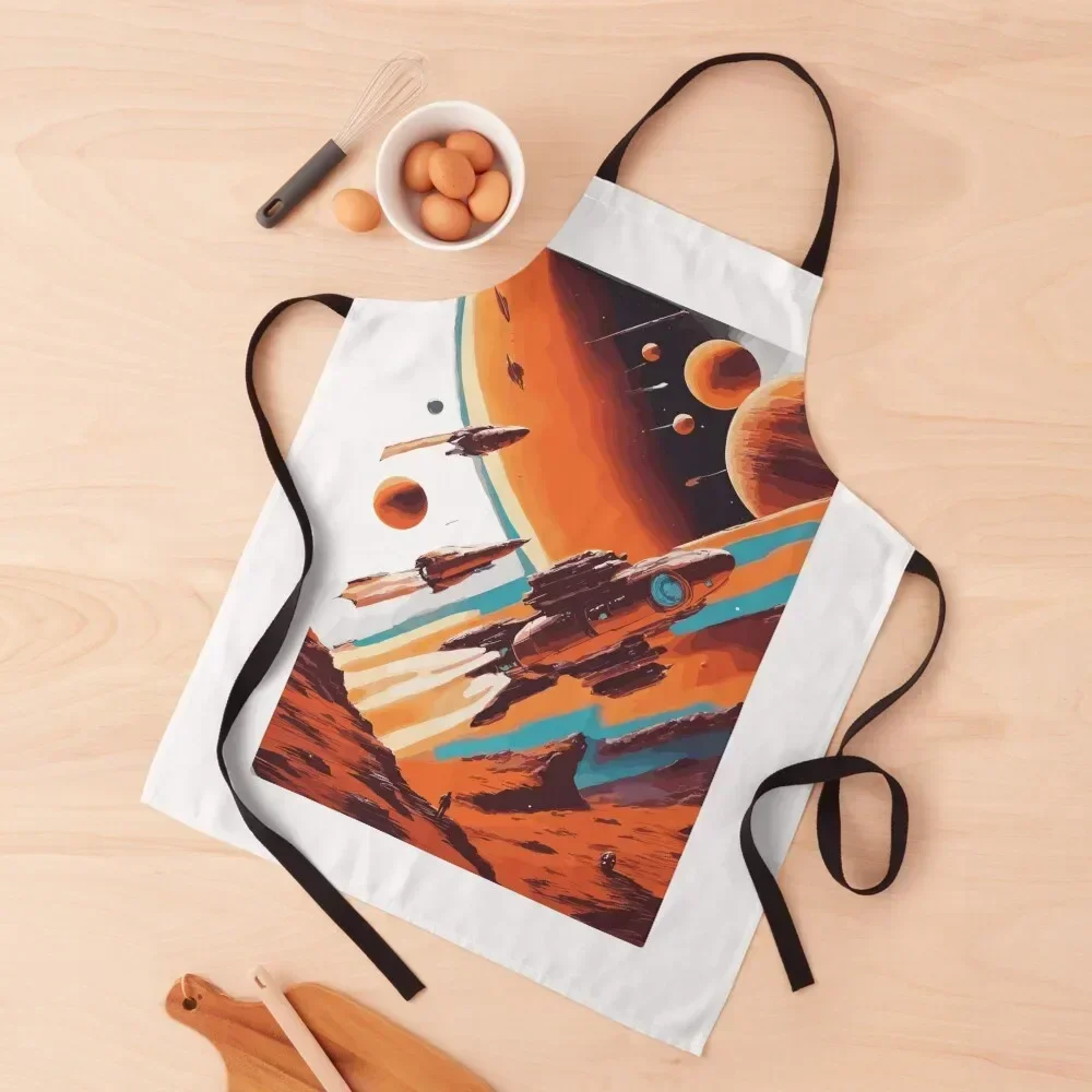 

Retro Sci-Fi Apron Men'ss kitchen gadgets bib Apron