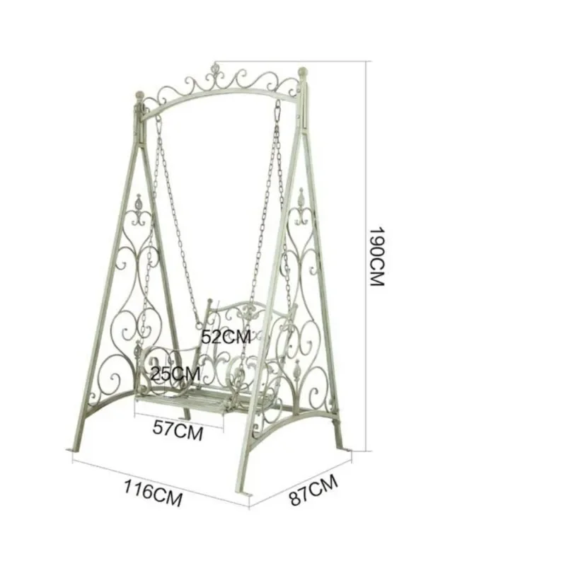 

American retro wrought iron outdoor single swing hanging basket rocking chair courtyard garden chair indoor balcony hanging chai