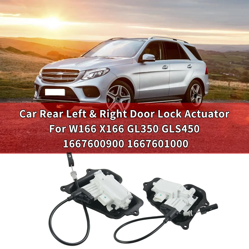 2X Car Rear Left & Right Door Lock Actuator for Mercedes-Benz W166 X166 GL350 GLS450 1667600900 1667601000