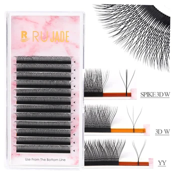 Yy-個々のキュービックジルコニアのつけまつげ,自然な柔らかいつけまつげ,高密度の照明,自己開花
