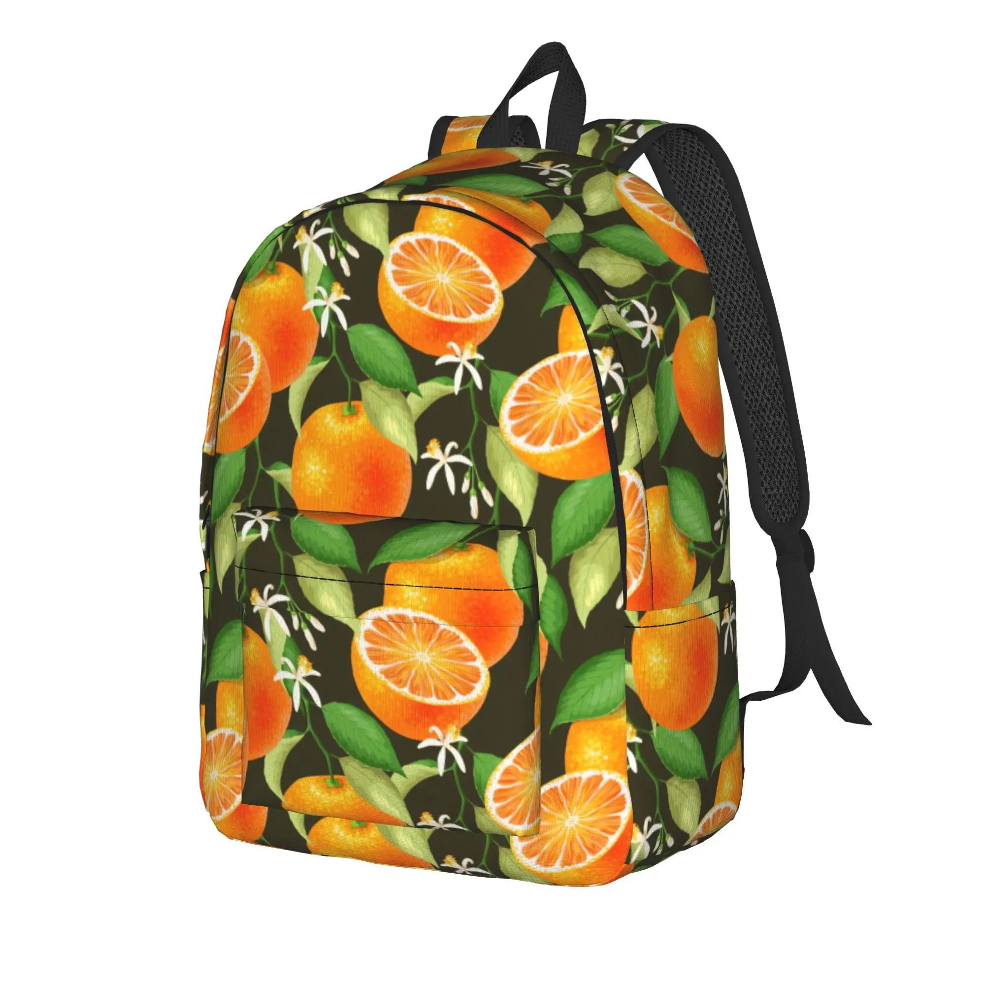 Orange Blossom    Backpack  Youth Polyester Sport Backpacks Breathable Stylish High School Bags Rucksack