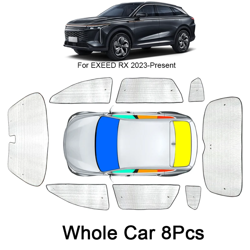 

Для EXEED RX 2023-2025 автомобильные солнцезащитные козырьки с защитой от ультрафиолета, занавеска для боковых окон, солнцезащитный козырек, переднее лобовое стекло, внутренние аксессуары