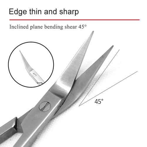 Imagen 2 del producto Tijeras para tabique nasal, instrumento cosmético de nariz inclinada de 45 grados, tijeras inclinadas, herramienta quirúrgica Nasal