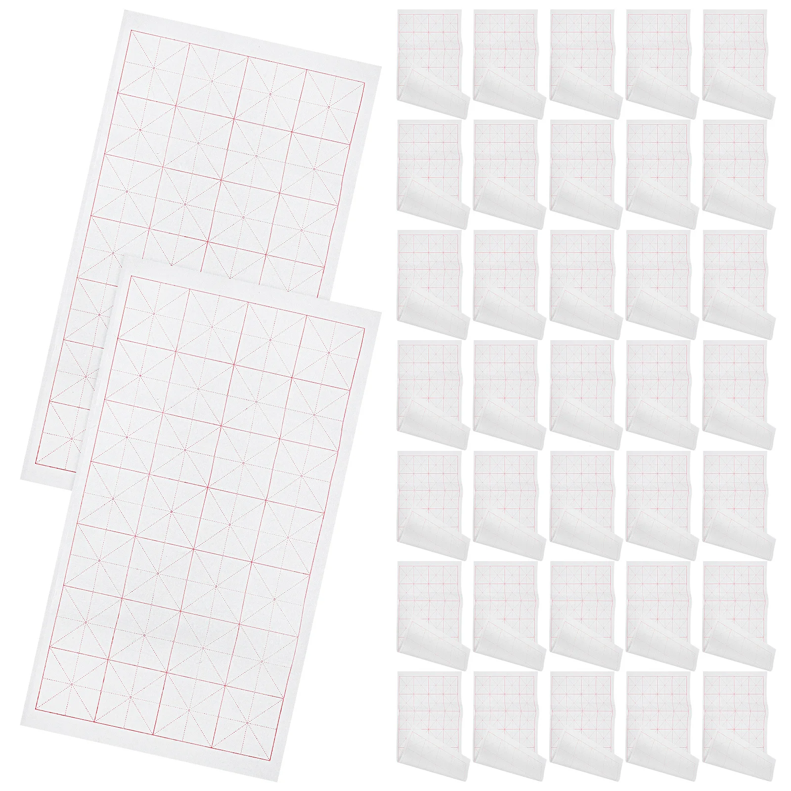 مجموعة ورق ممارسة الخط، مجموعة أوراق كتاب الخط الصيني للكتابة والتدريب على تعلم الفن الورق الأساسي