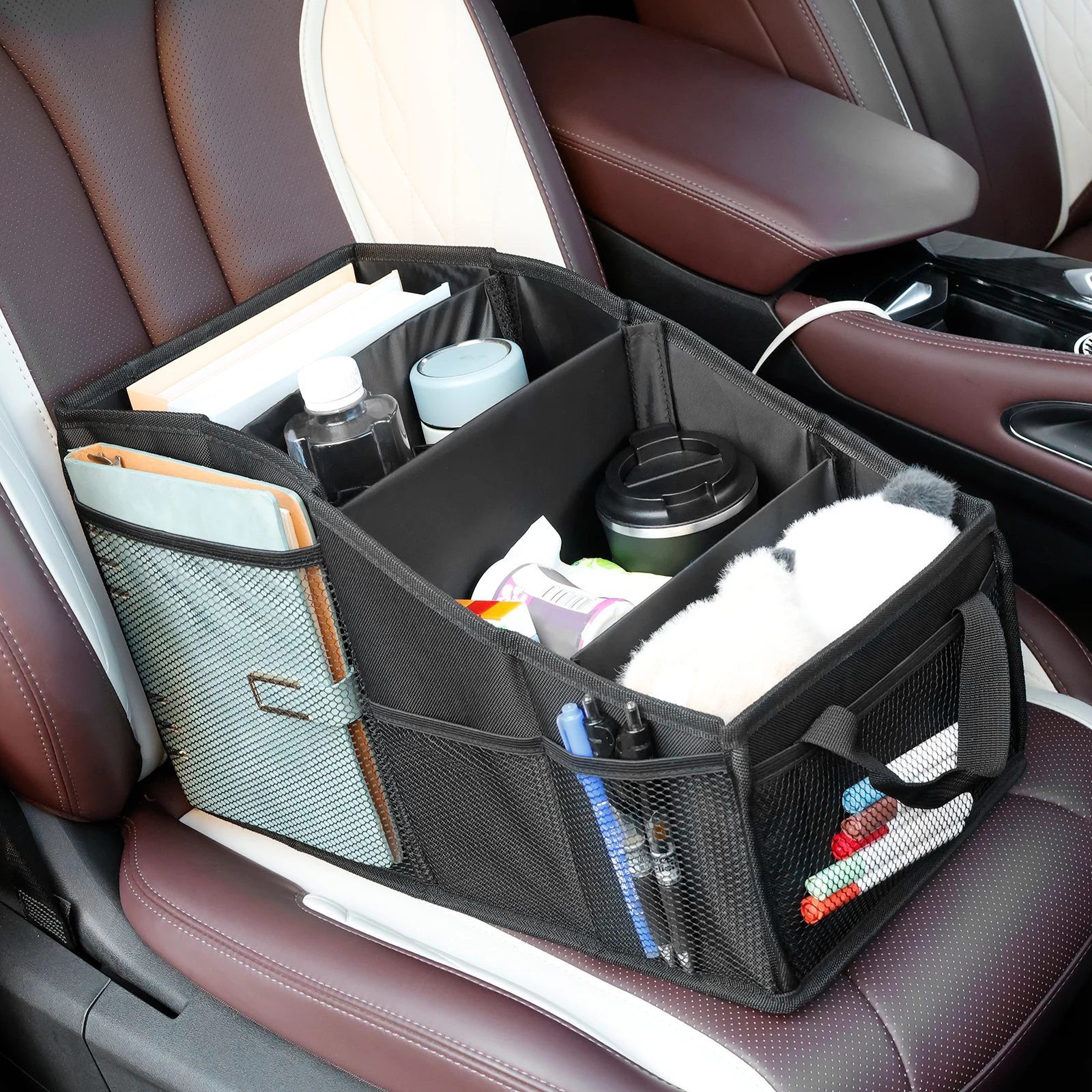 Car Trunk Storage Box Automotive Backseat Trunk Cargo Organiser Bin Folding Multi-Purpose For SUV MPV Auto Seat Back Box