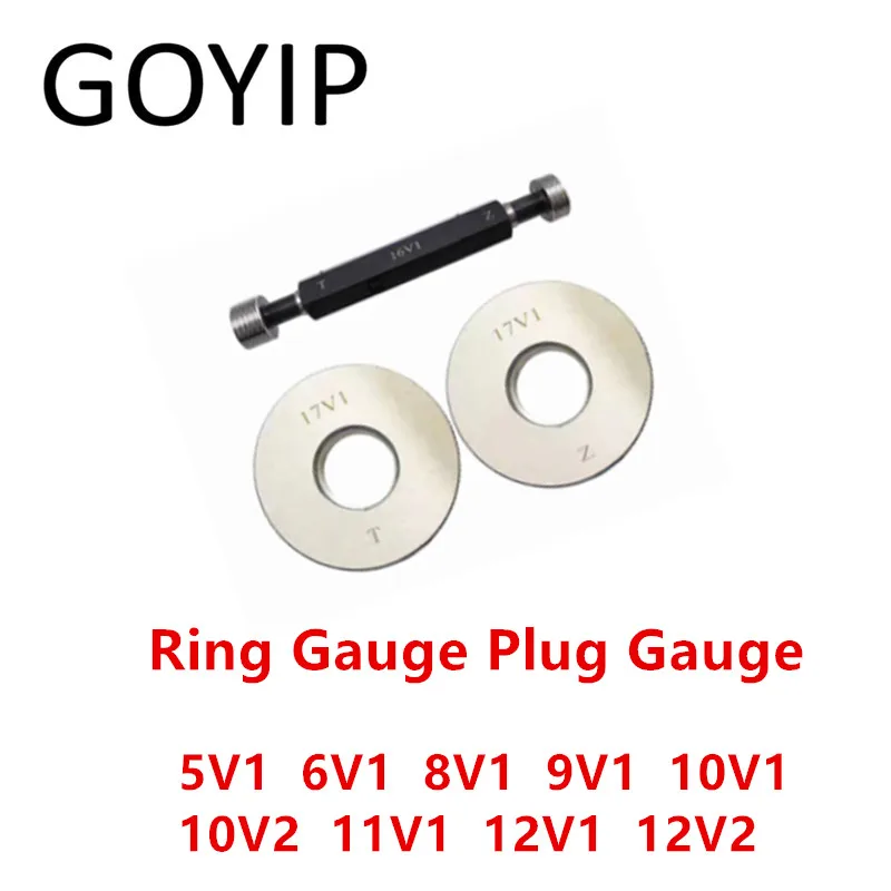 

5V1 6V1 8V1 9V1 10V1 5V2 10V2 11V1 12V1 12V2 13V1 V Tire Valve Thread Ring Plug Gauge GO NOGO Gauge Gage