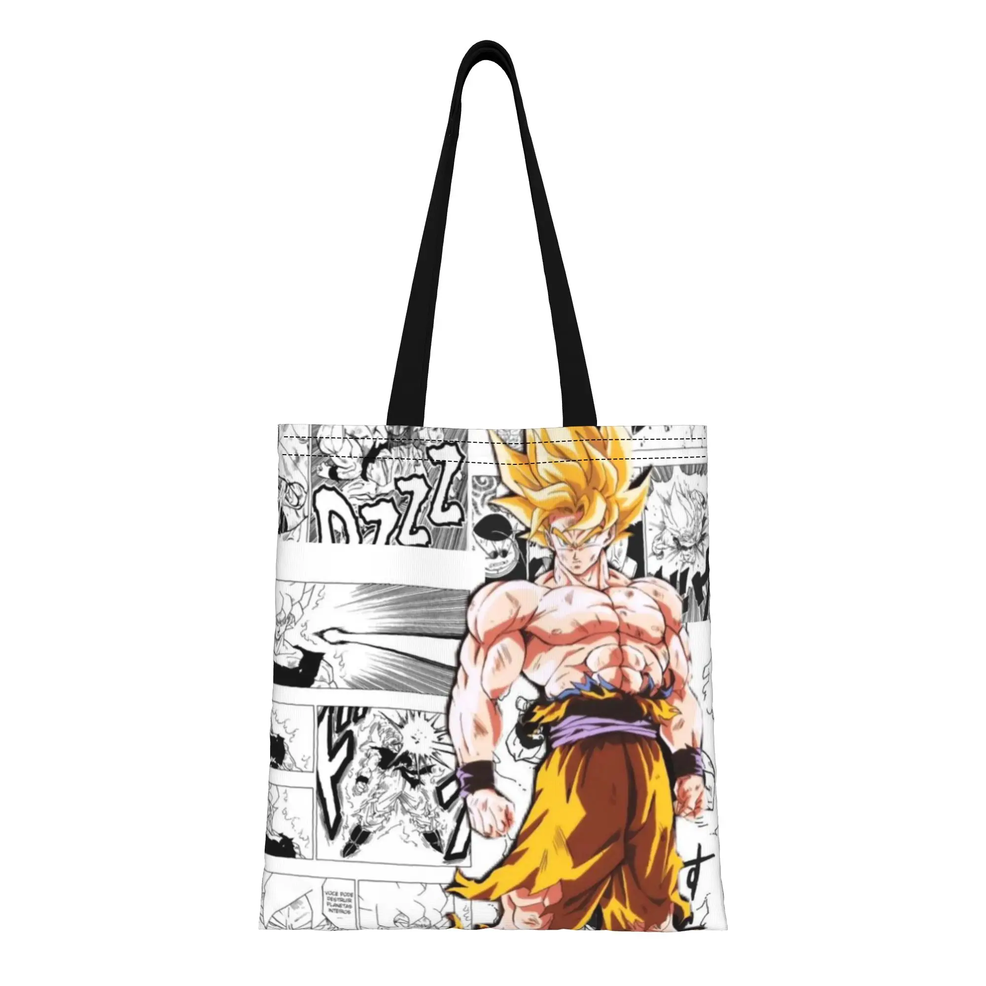 

Back to school season Son Goku (20) Dragon Ball Canvas Tote Bag Perfect for Travel Women's Top-Handle Bags