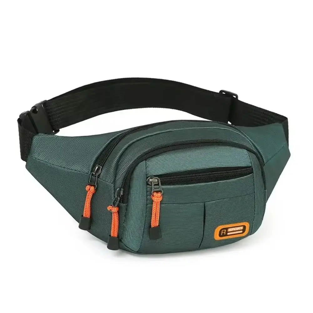 

Oxford Men Waist Bag Large Capacity Anti-theft Sports Mobile Phone Bag Wear-resistant Business Cashier Wallet Chest Bag