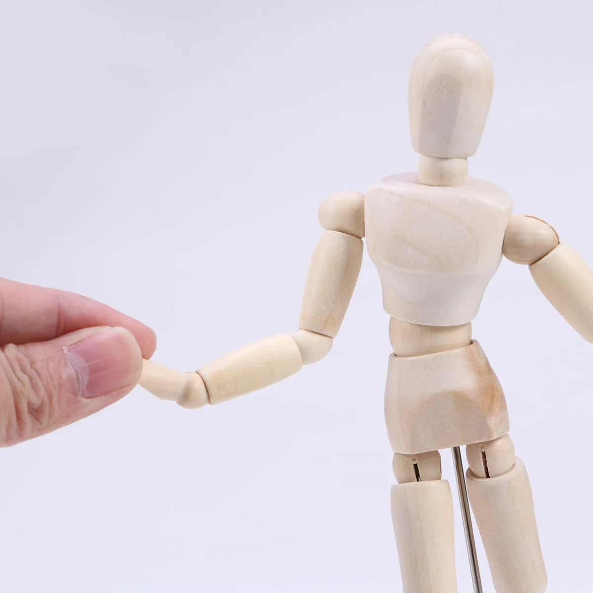 Wooden Joints Person Adjustable Hardwood Craft Desktop Ornament Photo Prop Creative Hand Pose Drawing Aid Wooden Joints
