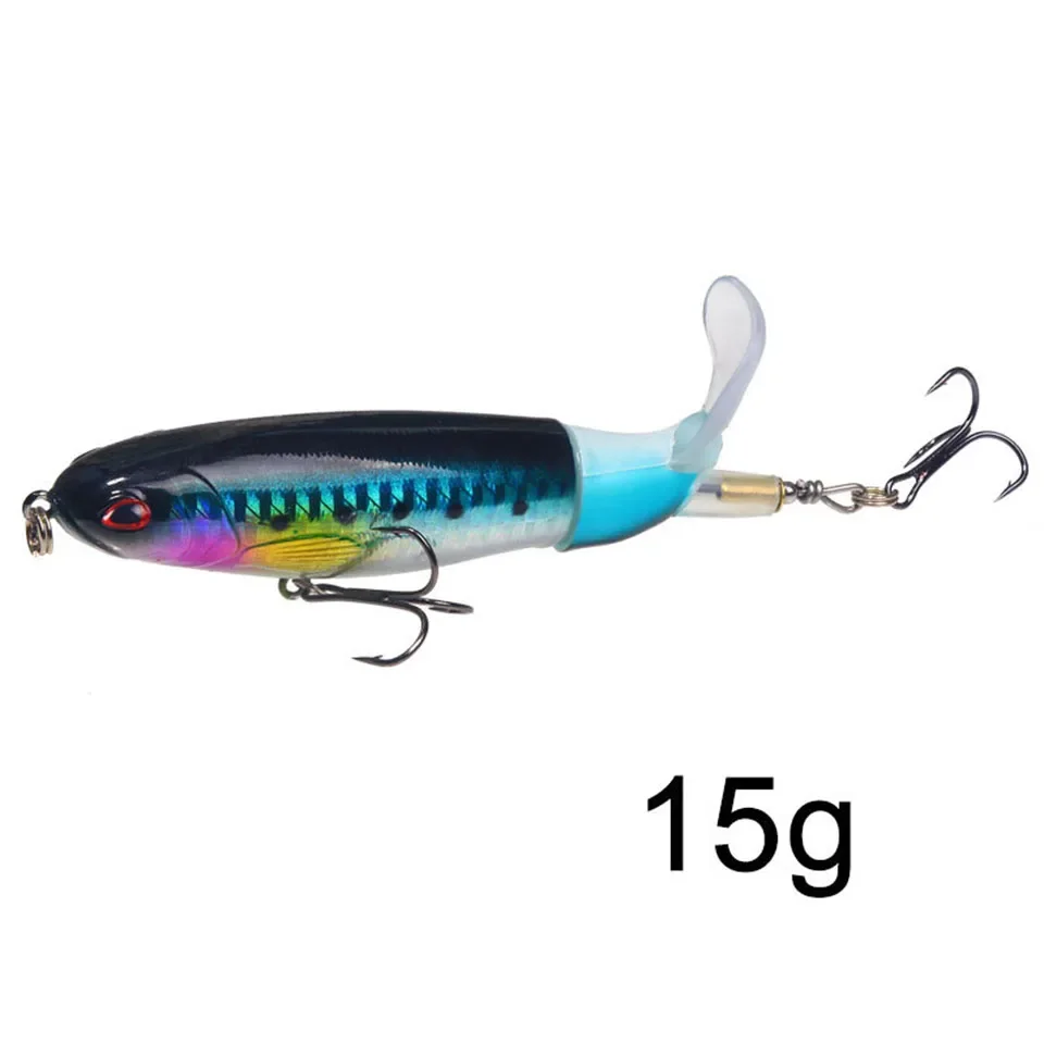 1 Stuks Plopper Vissen Lokken 13G/15G/35G Meerval Lokt Voor Visgerei drijvende Roterende Staart Kunstmatige Aas Crankbait