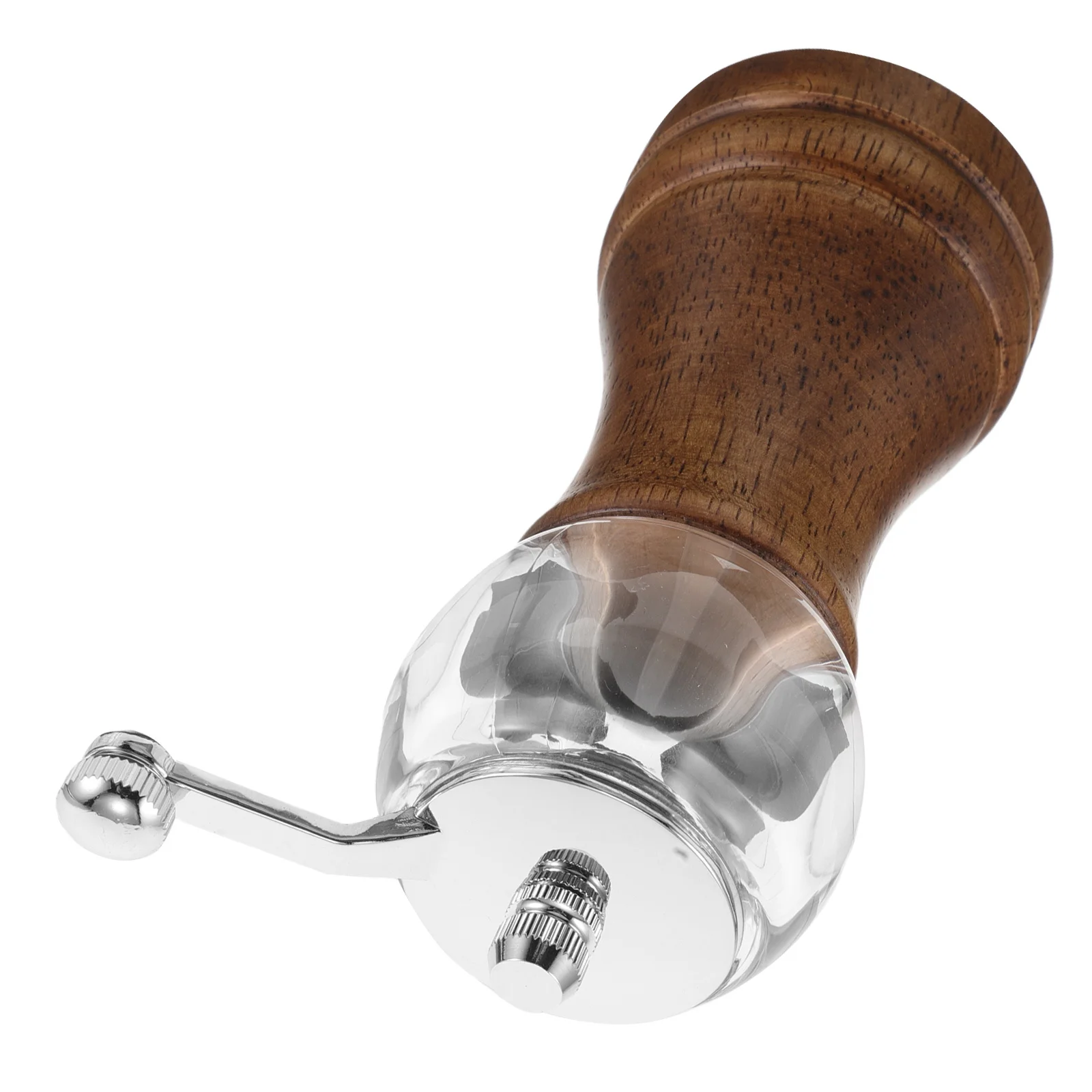 

Pepper Grinder Manual Crank Handle Refillable Wood Acrylic Spice Mill For Kitchen Bbq Seasoning Jars Modern Design Salt