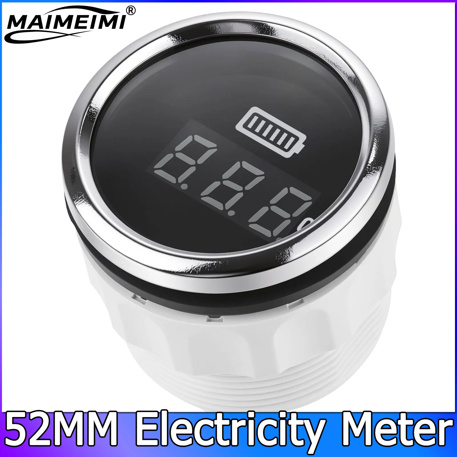 52MM Electricity Meter Voltmeter AMP Ammeter Power Meter Electricity Energy Consumption Analyzer Monitor Voltage Meter 8-16V