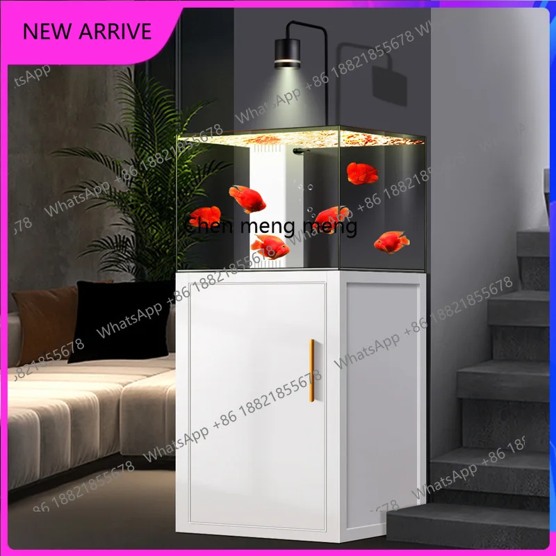 

C6601 Фильтр с квадратным дном, аквариум Ланчжоу, аквариум с золотой рыбкой, новая гостиная, вертикальный маленький ультра-белый стеклянный аквариум без воды