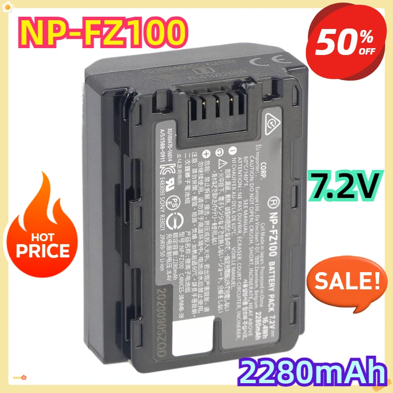 For Sony A9 II / A7R IV / A7R III / A7 III /ILCE-9 ILCE9 ILCE-7RM3 ILCE-7M3 A6600 As BC-QZ1 NP-FZ100 Camera Battery