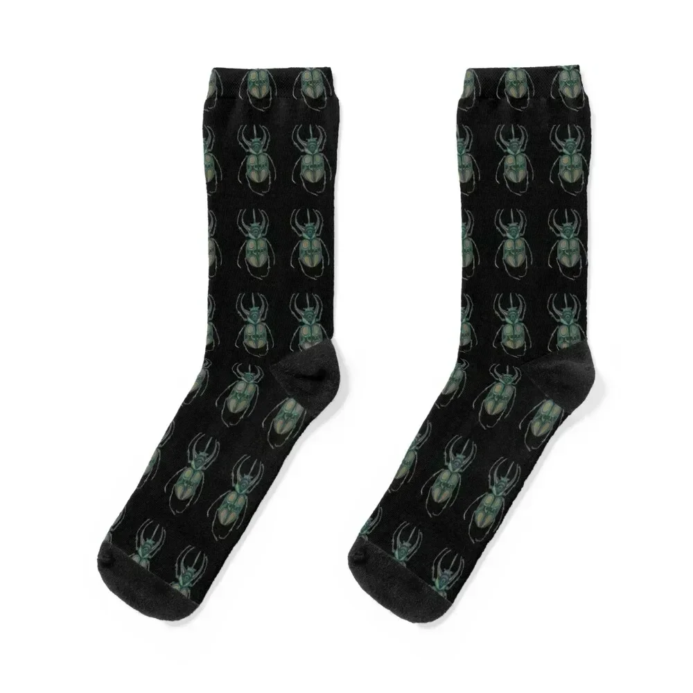 green emerald beetle Socks men cotton high quality Soccer Running custom sports Male Socks Women's