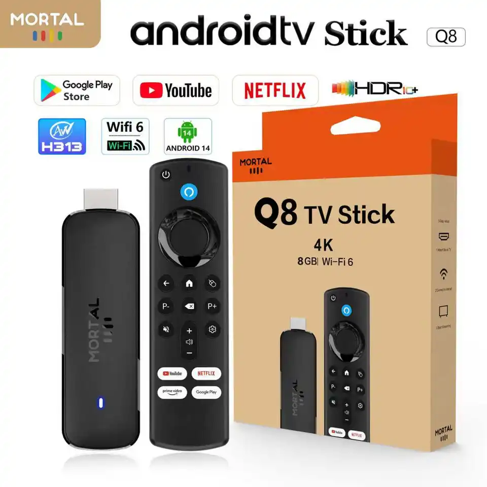Android14 TV Stick Mortal Q8 Global Version Rockchip RK3518 Chip