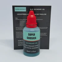 Super Goosica tatuaje Gel azul Gel secundario durante maquillaje permanente Microblading Piercing ceja delineador de labios belleza corporal 30ml