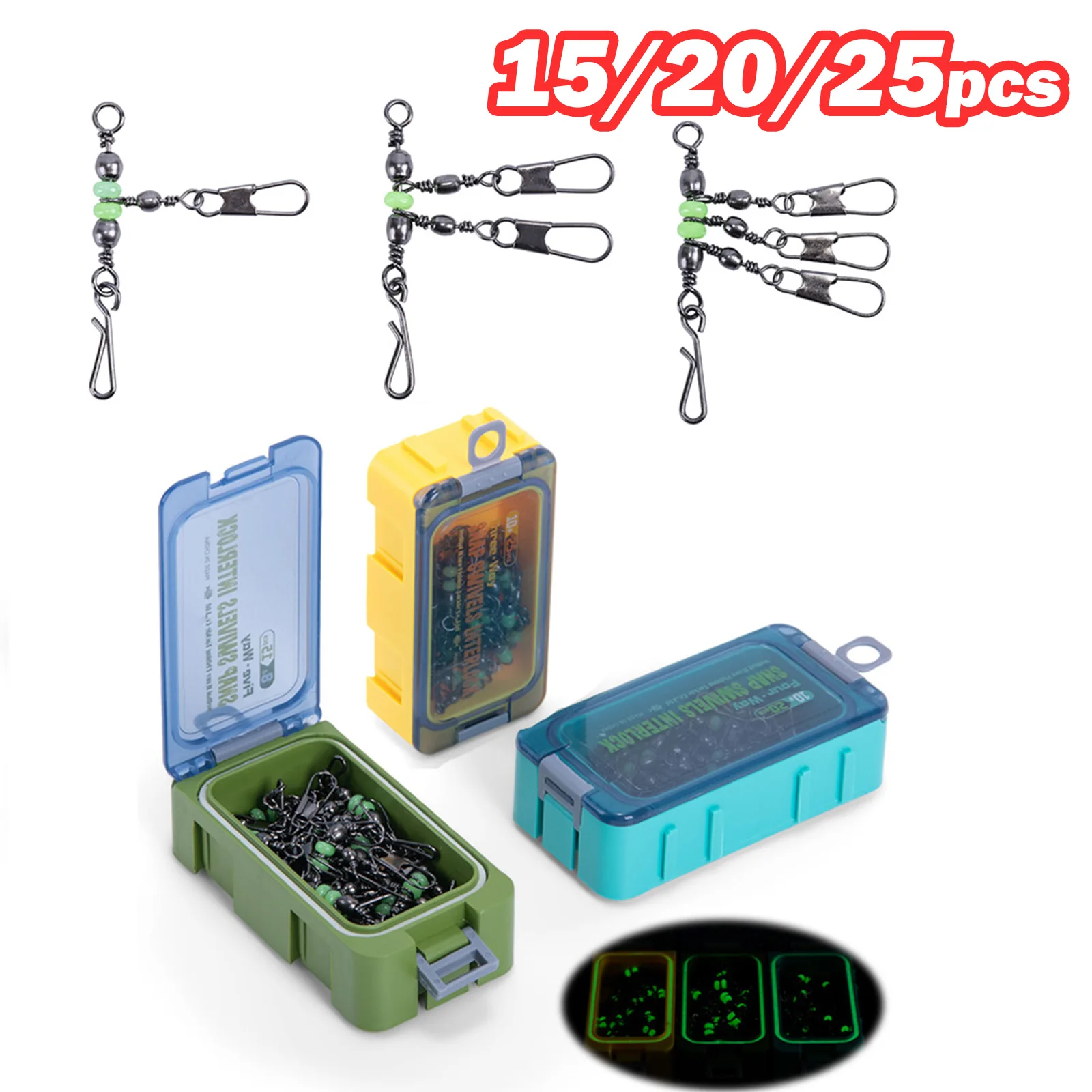 Goture 1/коробка, рыболовные вертлюжки, светящиеся рыболовные вертлюжки в форме тыквы, вращающиеся на 360° круглые вертлюжки, аксессуары для рыбалки