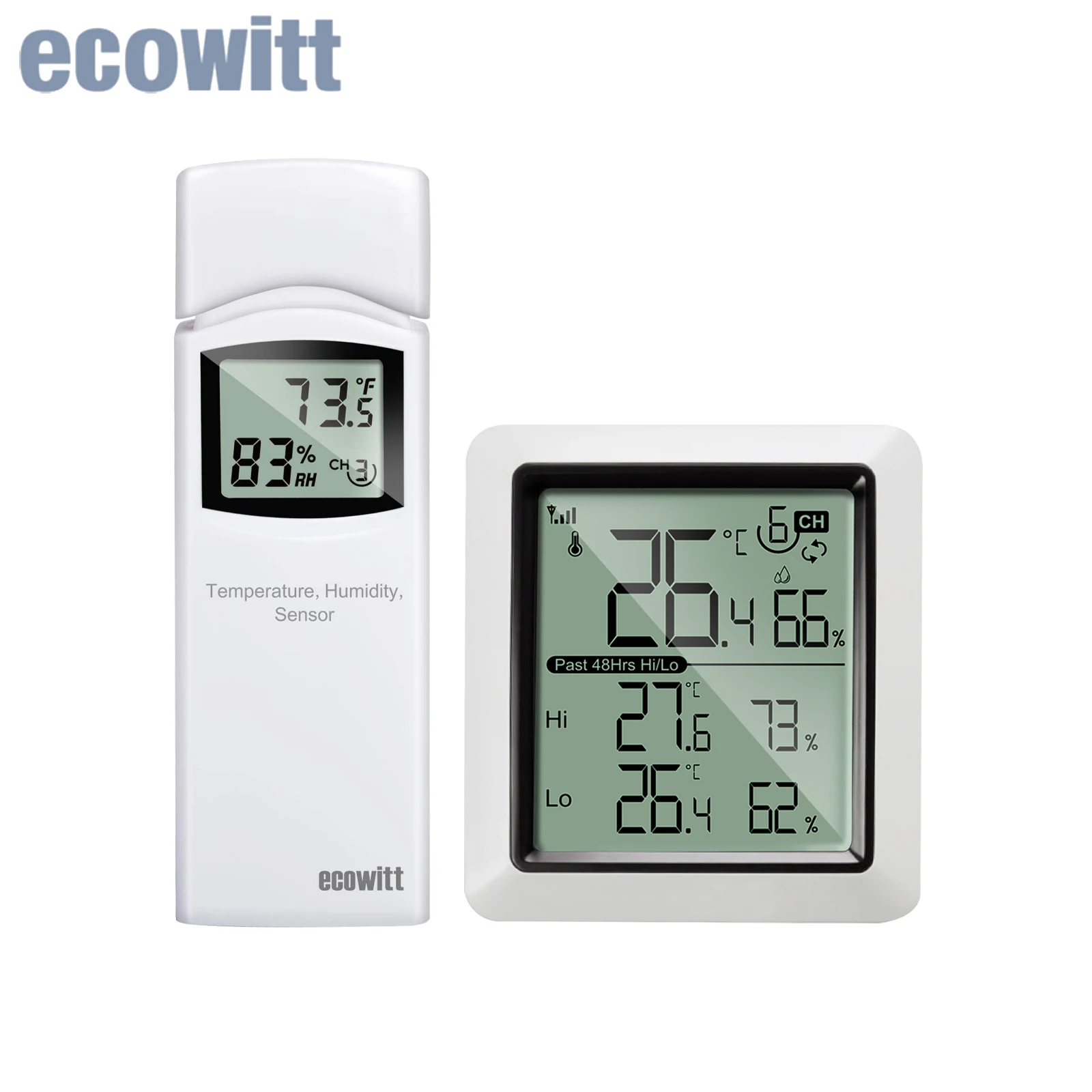 Ecowitt WH0299 Wireless Digital Temperature / Humidity Monitor with WN31 Sensor