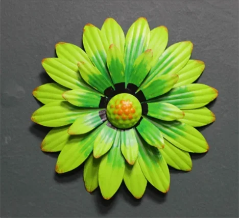 Outdoor Iron Daisy Sunflower Bee Ladybug Wall Hanging Decoration Home Garden Courtyard Welcome Door Number Wall Mural Ornaments