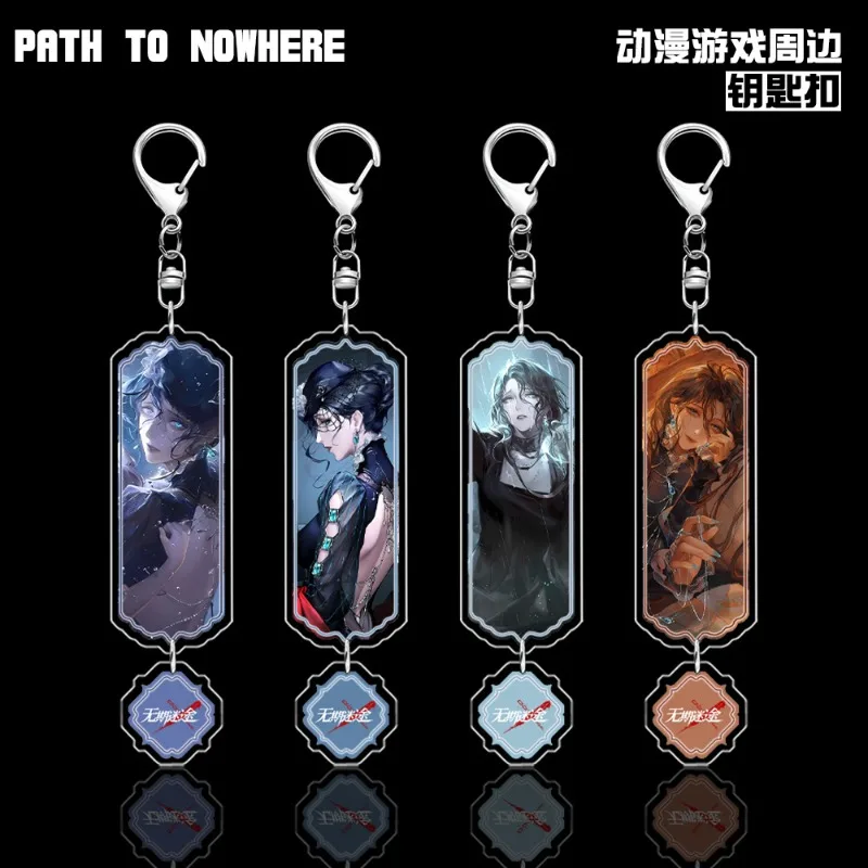 Game KeyChain Men Path To Nowhere Key Chain Women Jelena Acrylic Key Ring Pendant Party Friend Gift Cosplay Jewelry Accesorios