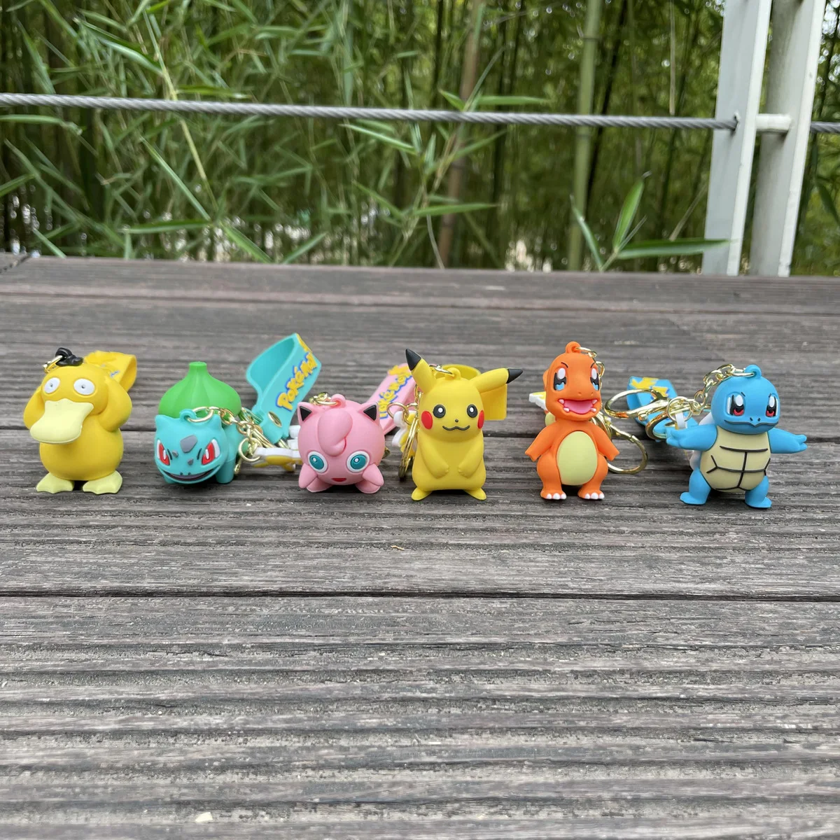 Симпатичные брелки с покемонами — брелки Пикачу, Бульбазавр, Даклетт, Джигглипафф и Сквиртл. Стильные аксессуары для ключей, сумок