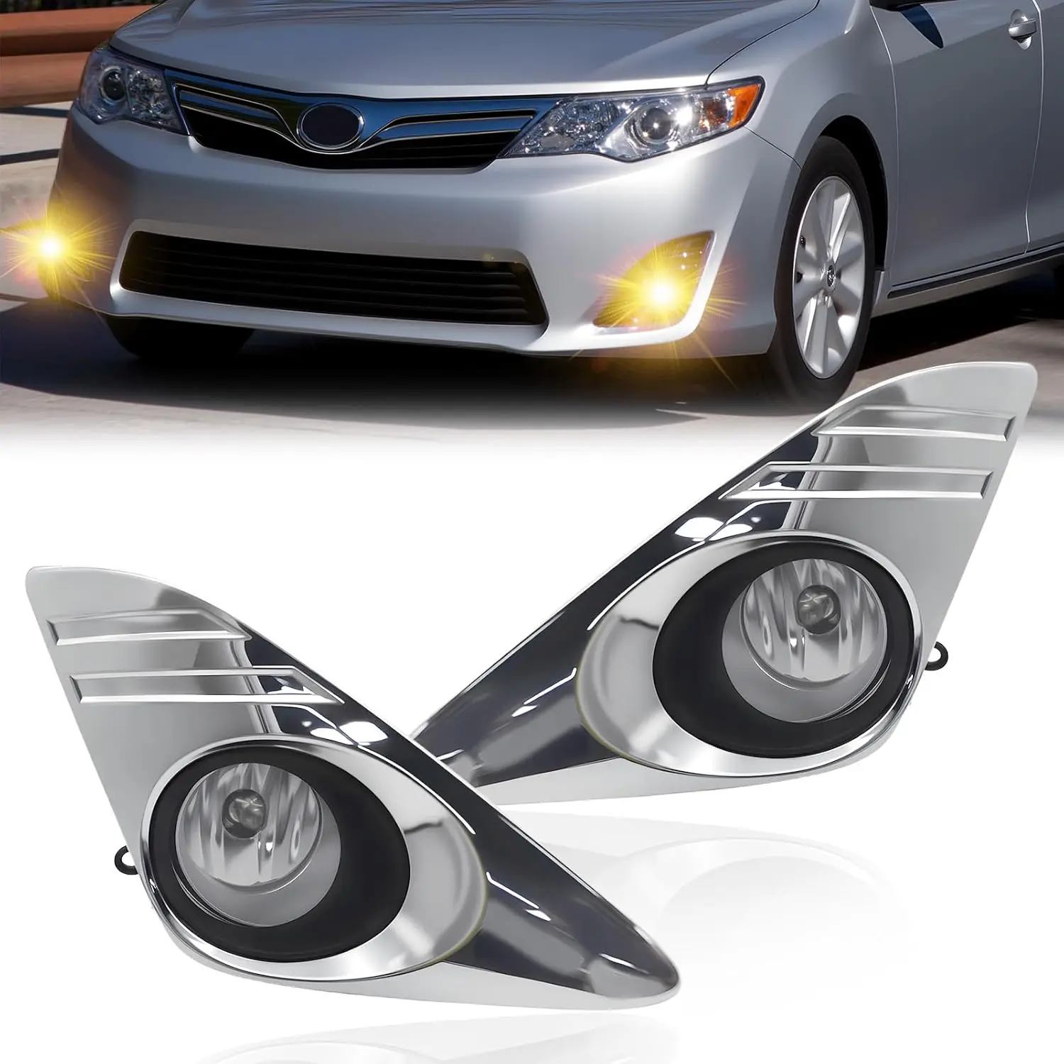 

Halogen Fog Lights for 2012 2013 2014 Toyota Camry (not for SE models) Front Bumper Driving Fog Lamps Assembly Replacement kit