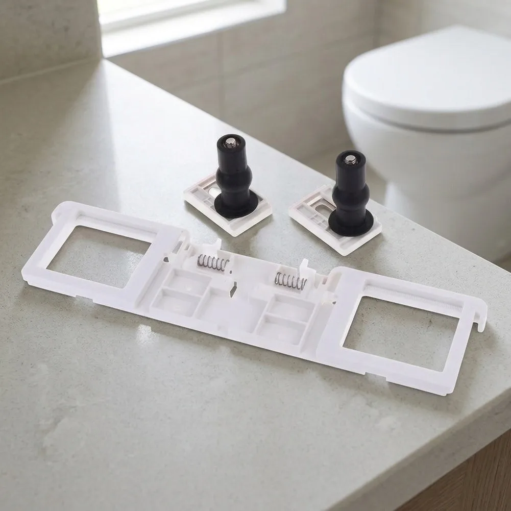 Toilet Seat Lid Fixing Plate With Expansion Screws Plastic Hinge Buckle Fastener For Bathroom Lavatory Seat Repair Replacement