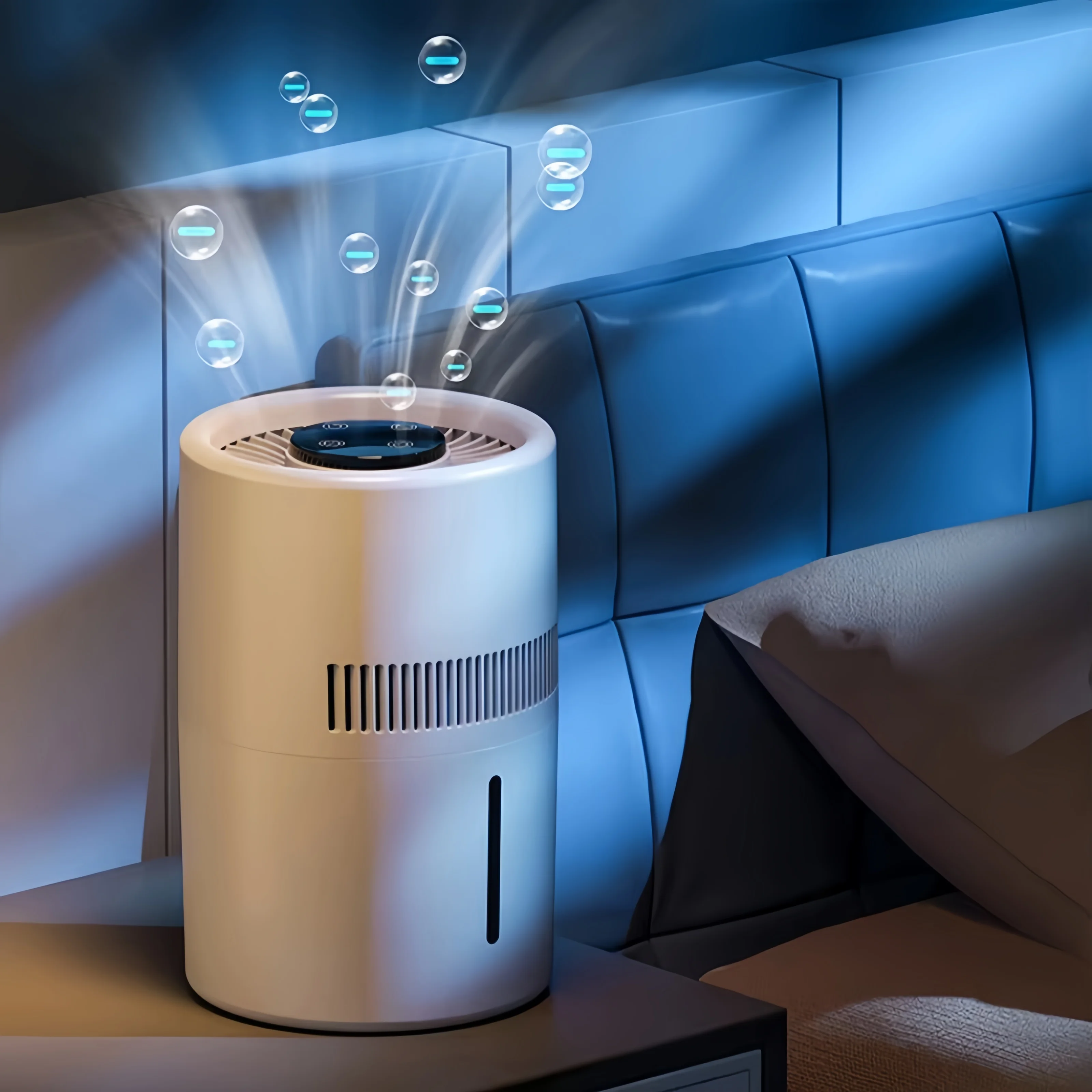 New 2 in 1 Air Purifier with Humidifier Combo H13 True HEPA Filter for Home Allergies Pets Hair Smokers Office & Hotel Use