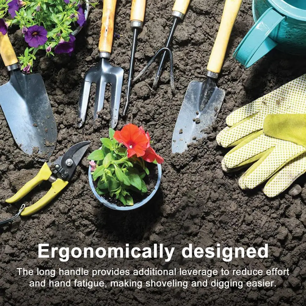 

Efficient Digging Tools Garden Tool Set Durable Carbon Steel Gardening Tools Set with Wooden Handle Storage Bag Ideal for Home