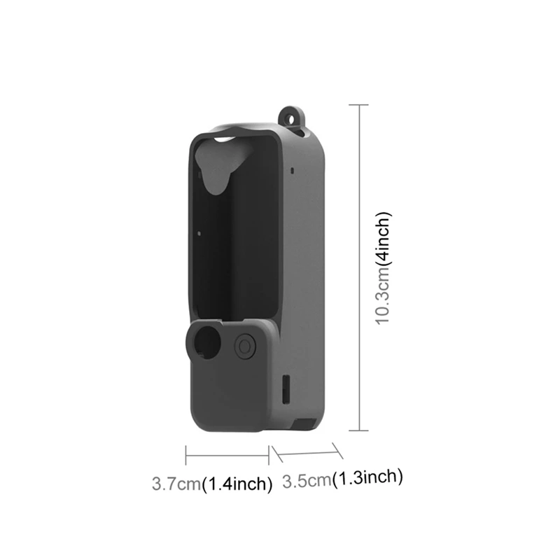 For DJI OSMO Pocket3 Camera Silicone Case Multifunctional Convenient Lens Body Protective Cover, Black Durable Easy To Use