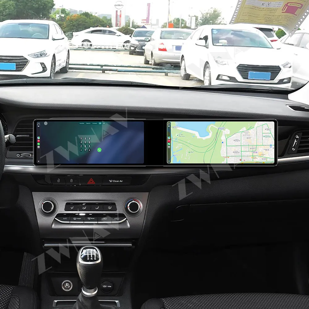 Android 13 com tela dupla HD de 12,3 polegadas para Hyundai Mistra 2017-2019, GPS automotivo, reprodutor multimídia, acessórios internos para carros, 