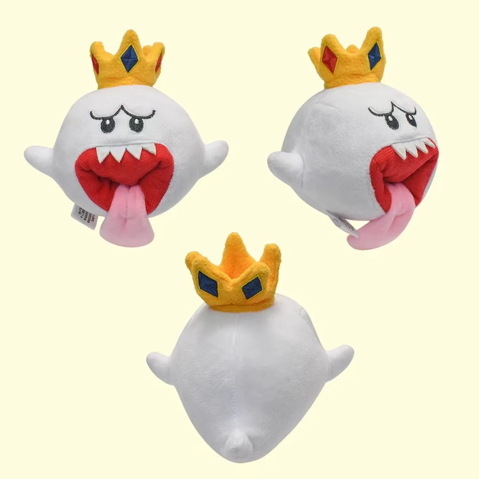 Superweiche Boo-Plüschfigur mit Krone/Rubin/Zunge, Geister-Stoffpuppe aus dem Mario-Spiel, niedliche Halloween-Anime-Kollektion, Deko-Geschenk – Detail 5